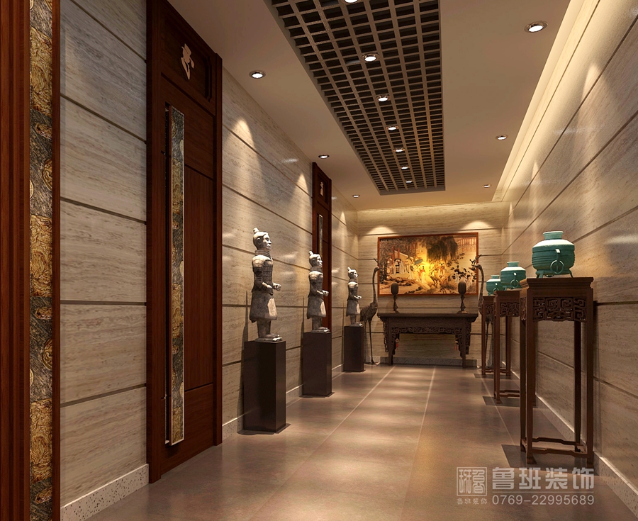 广东狮子会“大有自在堂”走廊设计图